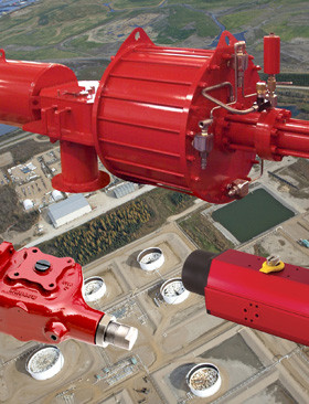 Rotork气动执行器安装在加拿大井架上