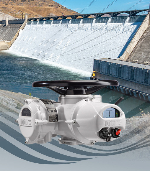 在中报智商致动器控制水大古力水坝在华盛顿州,美国