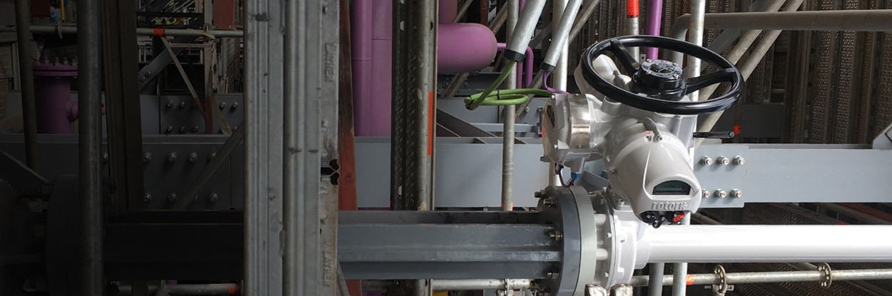 安装在现代化的西班牙焦化厂的Rotork流体动力和电动执行器