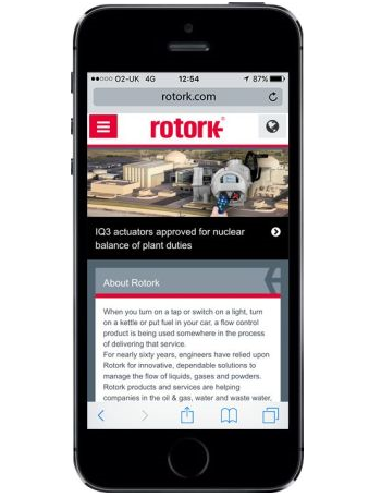 Rotork推出了移动优化的网站