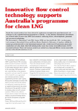 创新流控制技术支持澳大利亚的计划清洁的液化天然气