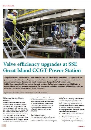 Valve Efficiency Upgrades at SSE Great Island CCGT Power Station